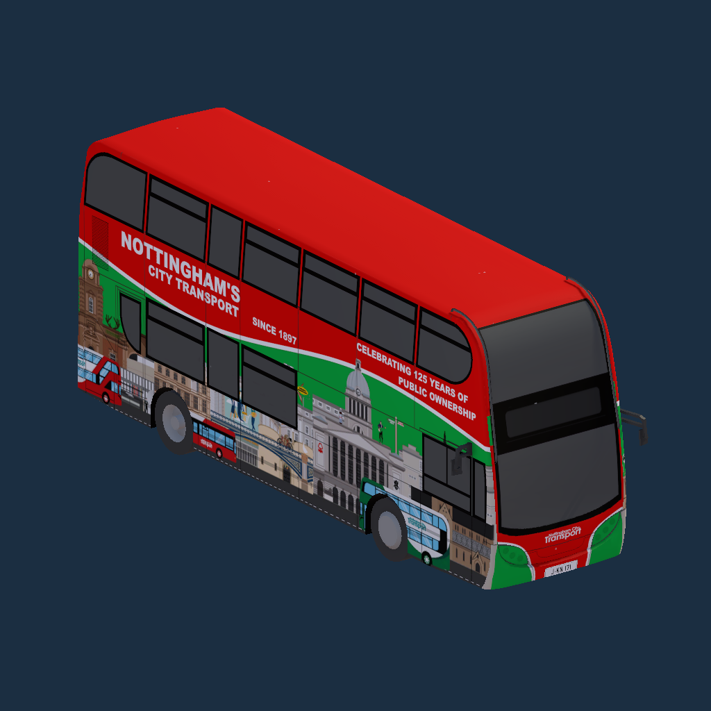 Nottingham City Transport - 627 (125 Years of Public Ownership)
