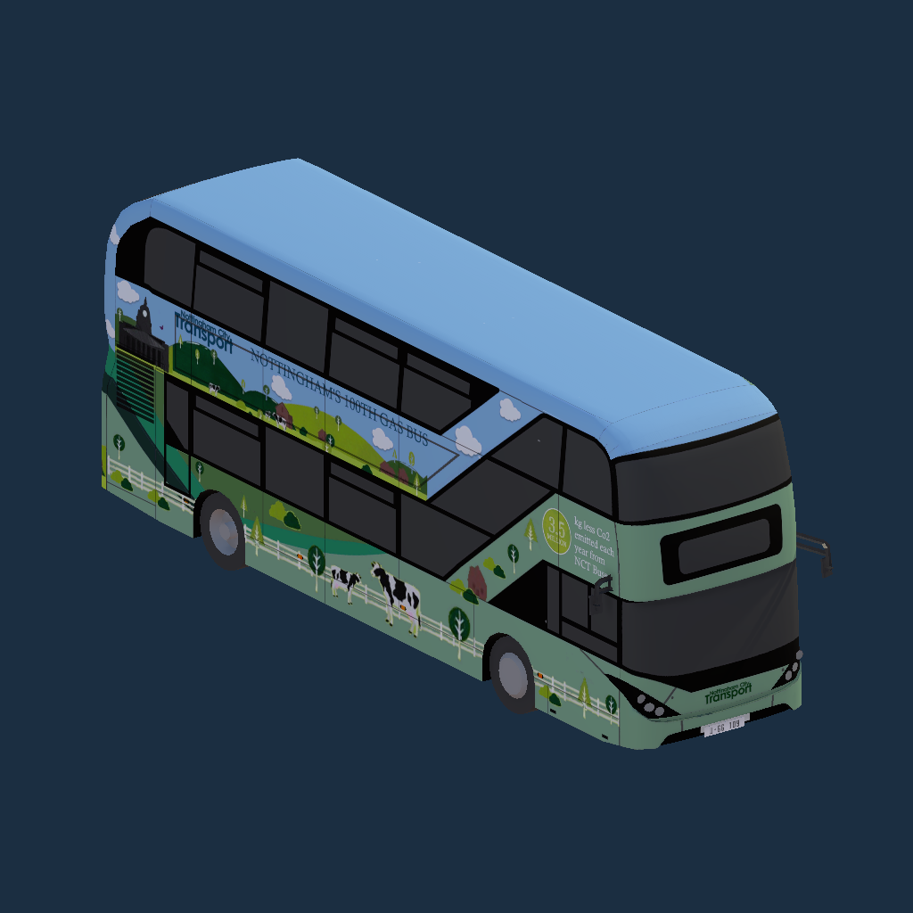 Nottingham City Transport 500 - DD18 GAS - 100th Gas Bus