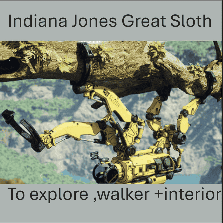 Indiana Jones Great Sloth + interior, walker mech