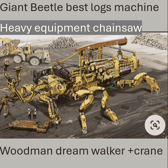Giant Beetle logs machine, heavy equipment woodman´s dream