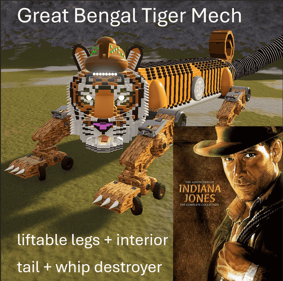 Indiana Jones Great Tiger mech + interior