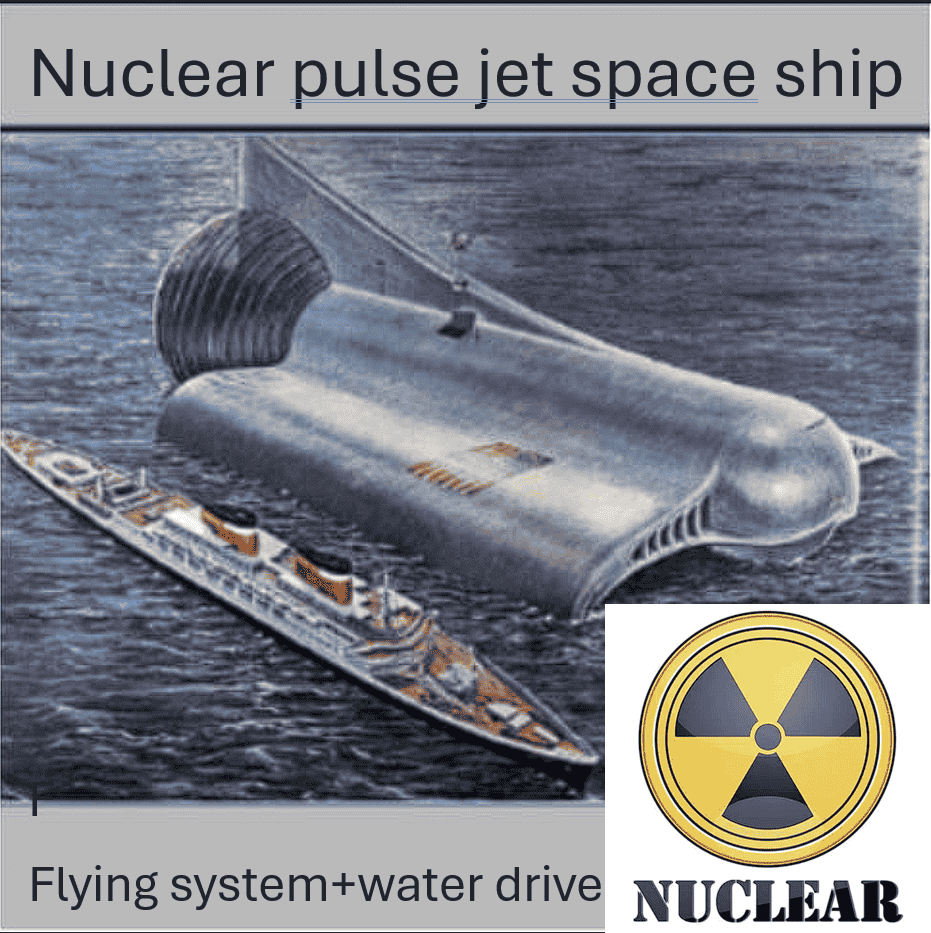 Nuclear pulse jet spaceship cargo carrier + interior
