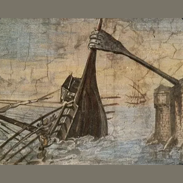 Iron hand Archimedes claw sinking ships