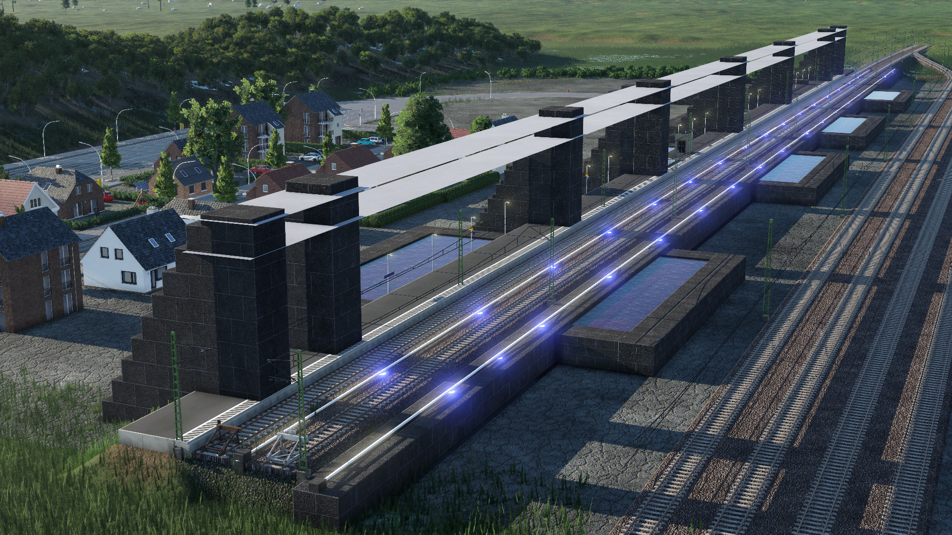 Station Lights on Water
