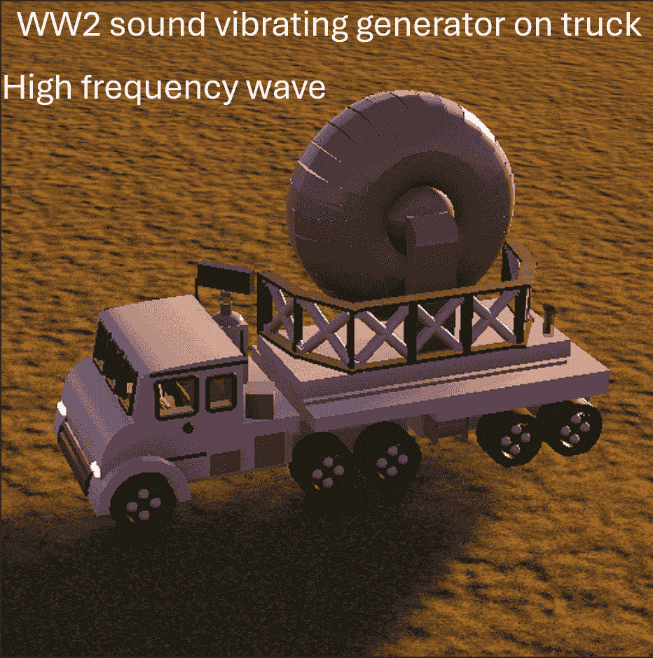 Sound vibrating generator on truck