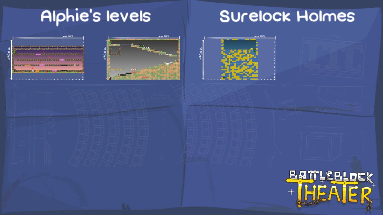 Alphie's levels