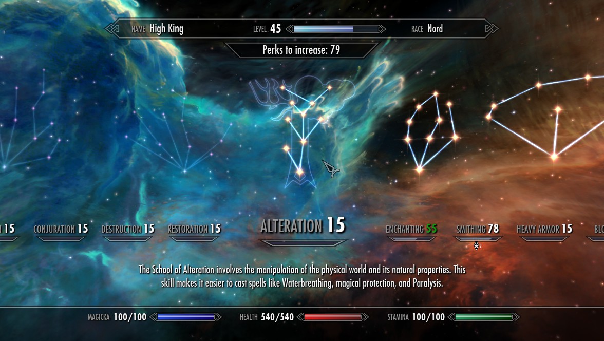 Book 45 - All Alteration Perks Spell Tome - High King of Skyrim
