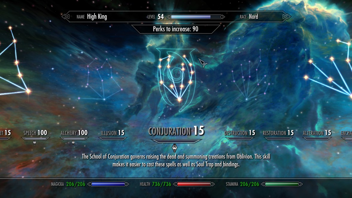 Book 48 - All Conjuration Perks Spell Tome - High King of Skyrim