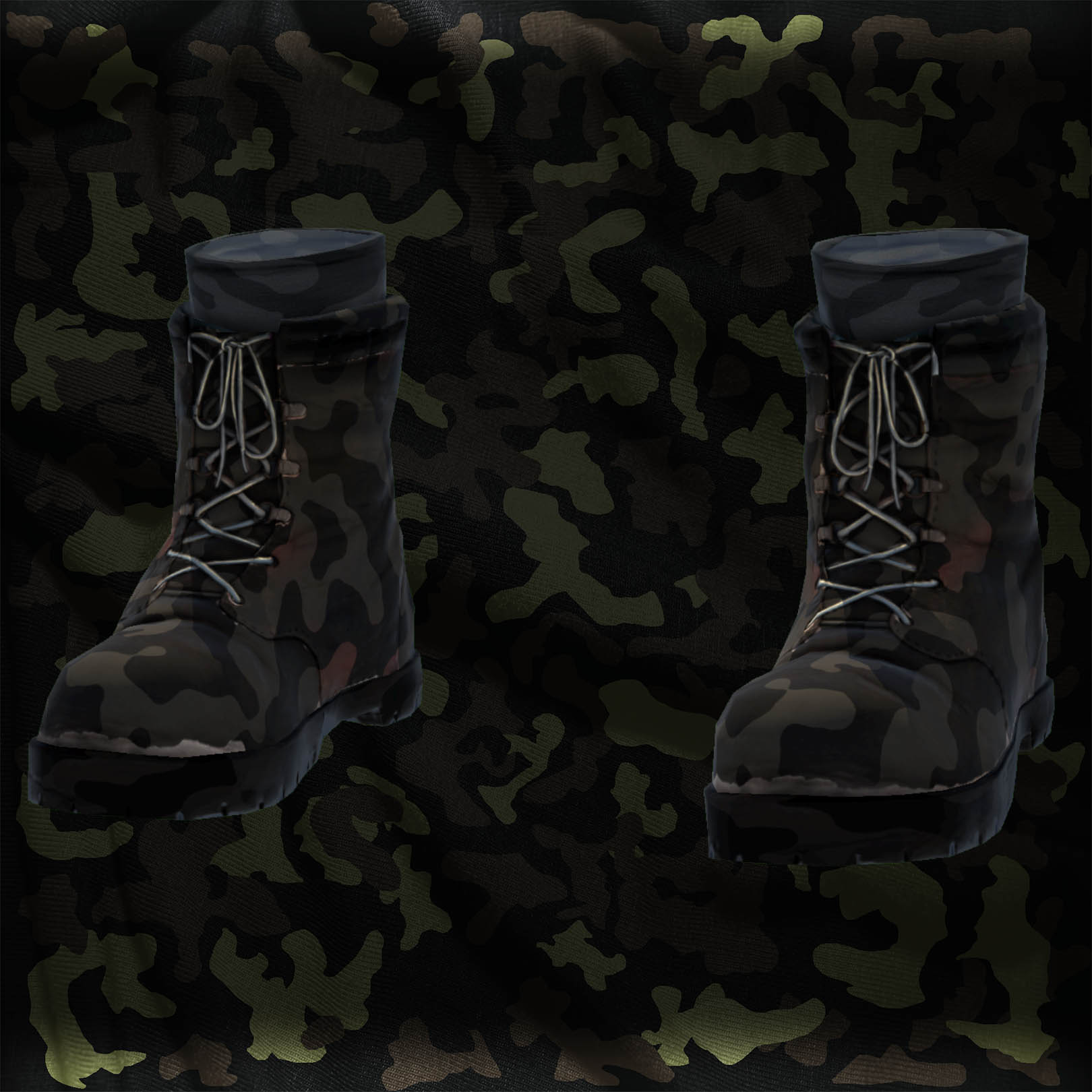 military camo boots cleann