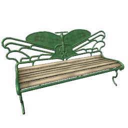 Moth Iron Bench