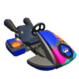 Nintendo Mario Kart - Inkling Blue Splat - Full Size