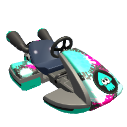 Nintendo Mario Kart - Inkling Cyan Splat - Full Size