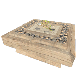 Bonsai Zen Garden & Rock Stone Coffee Table