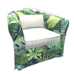 Chair - Tropical Leaves Pattern