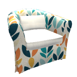 Chair - Retro Flower Pattern