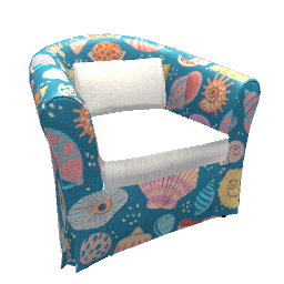 Chair - Seashell Ocean Pattern