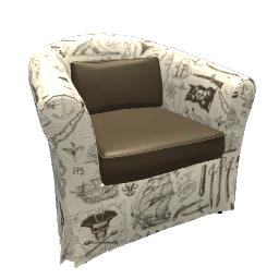 Chair - Pirate Map Pattern