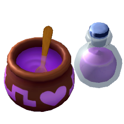 Purple Potion Bottle & Jar