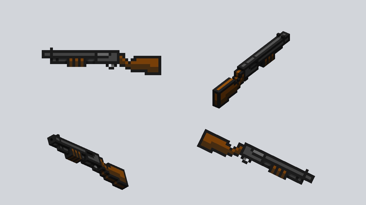 Voxel Cartoon Shotgun