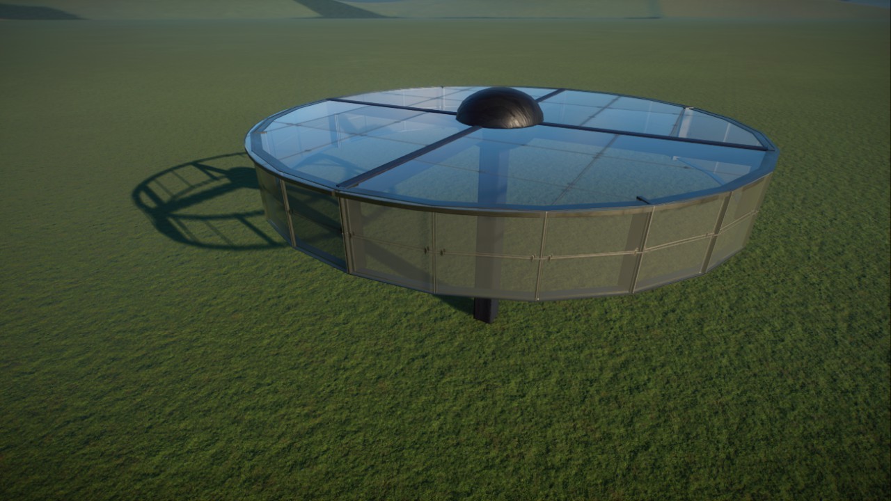 African Glass Umbrella Shelter
