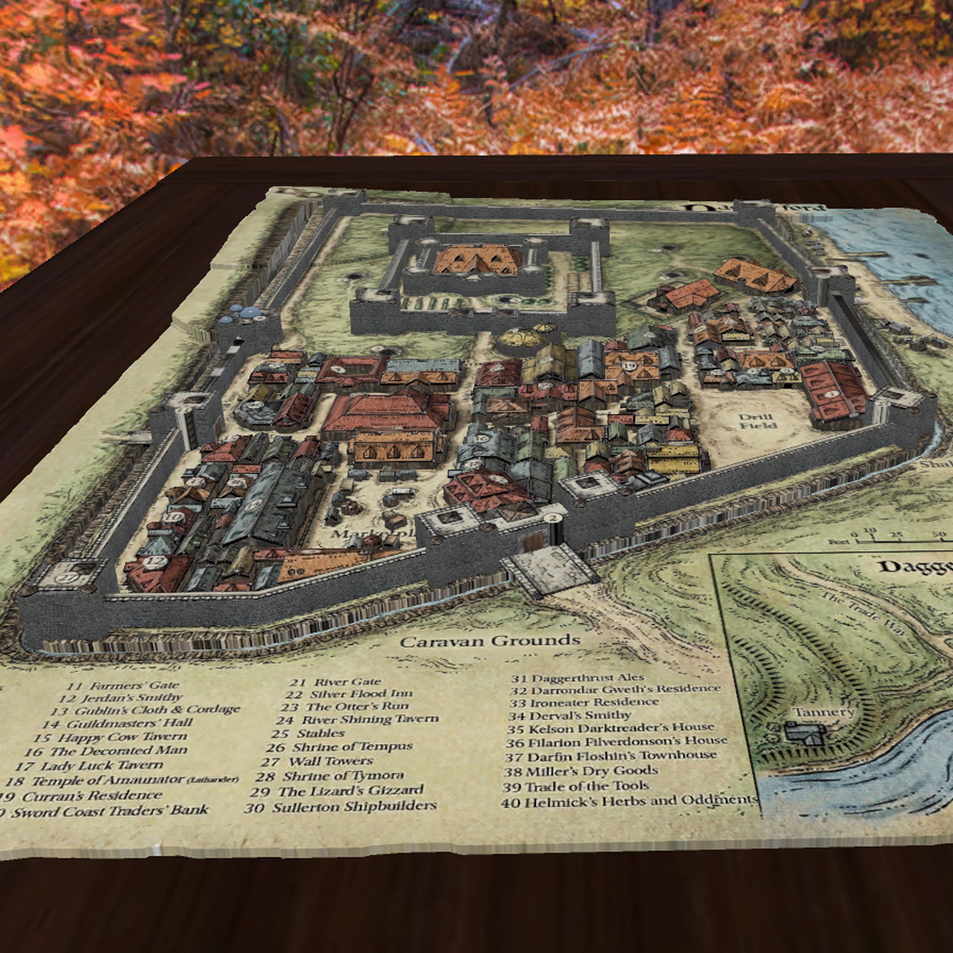 D&D - RPG Daggerford Map