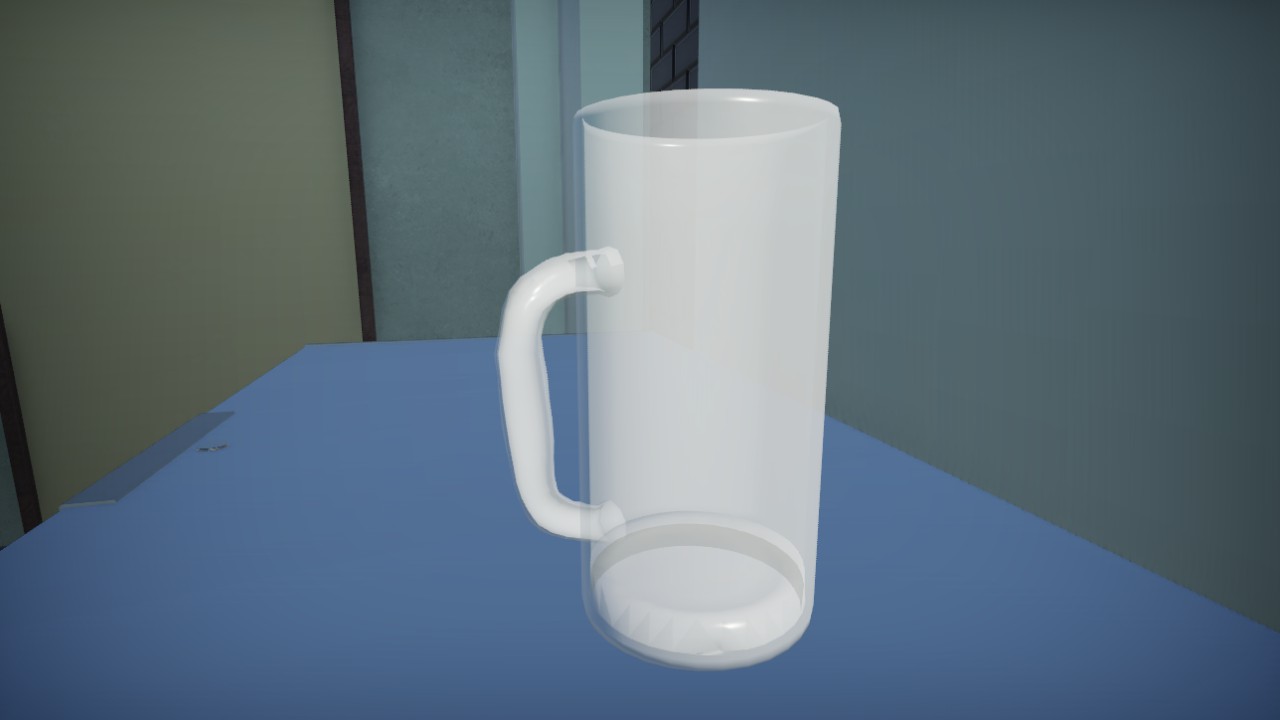 Draft beer glass realsize