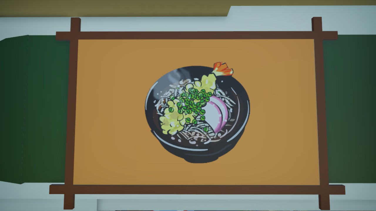 Signboard soba illustration