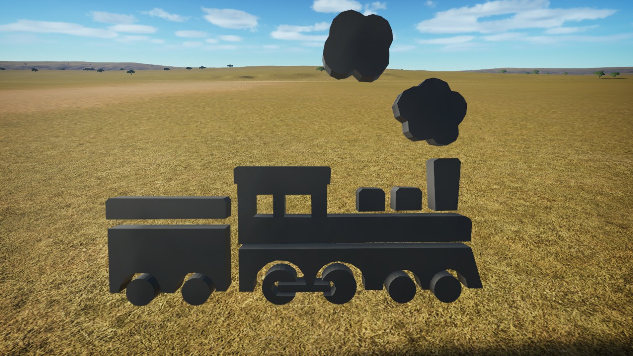 Flower Train Silhouette