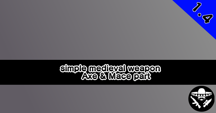 Simple Medieval Axe And Mace
