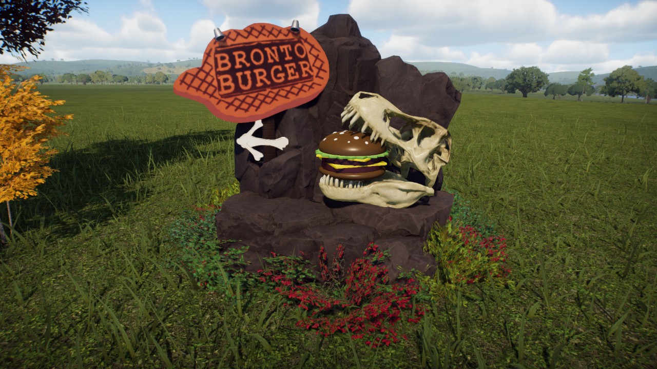 Fossilized Theme- Bronto Burger Sign