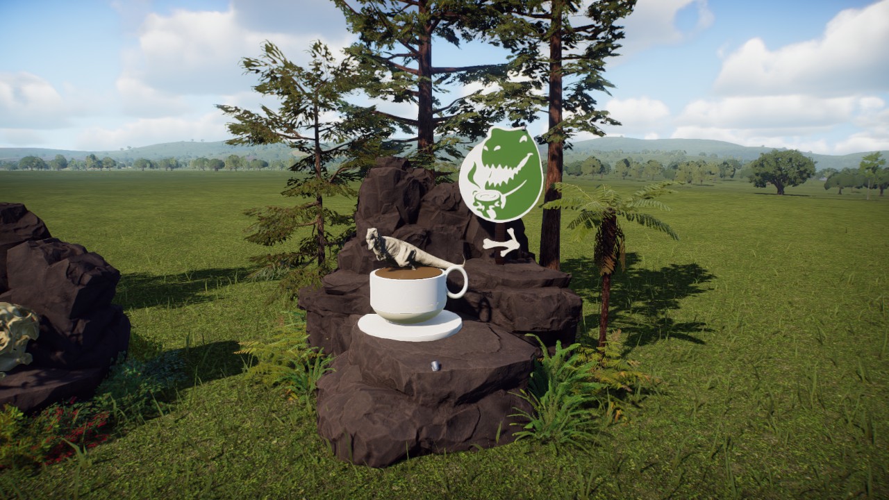 Fossilized Theme- Tea-Rex Sign