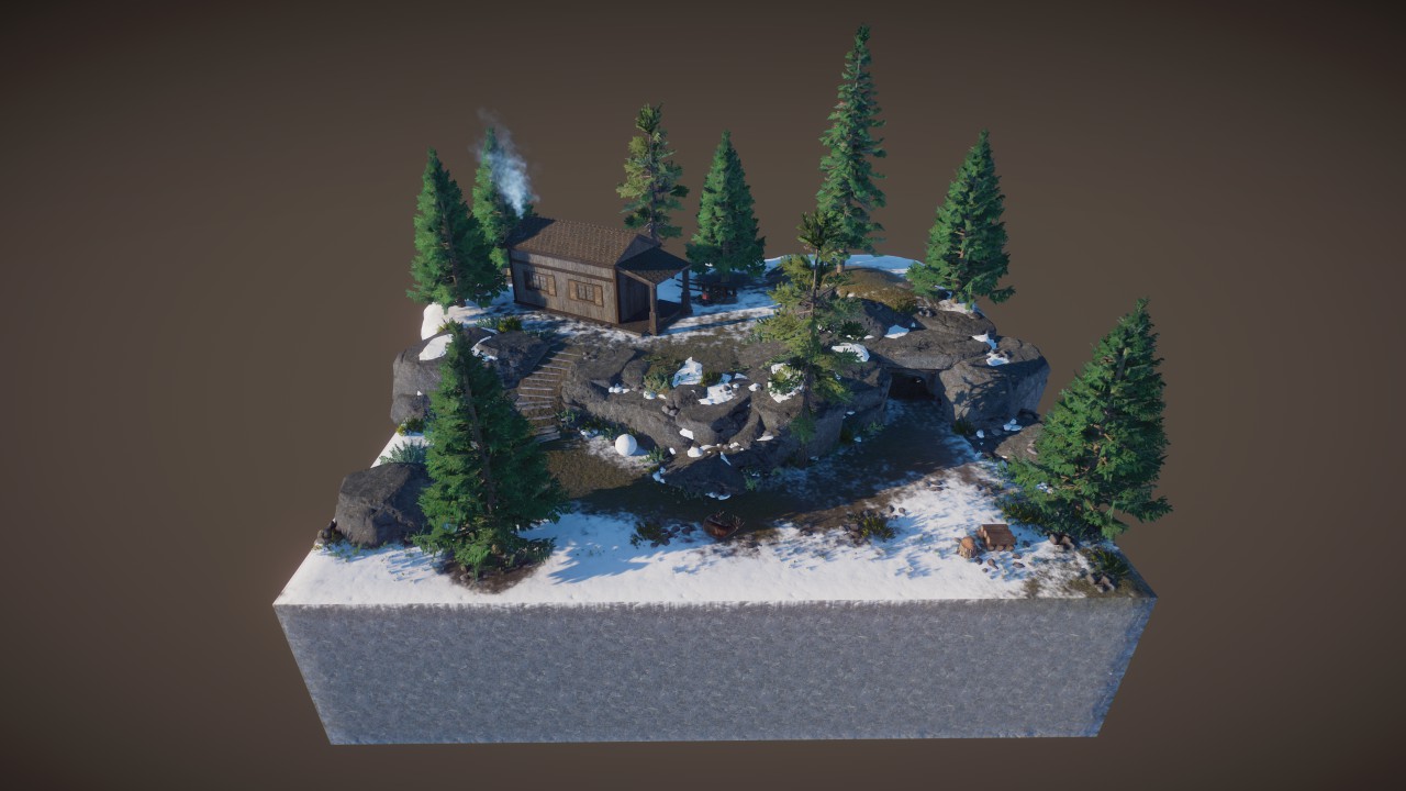 Red Deer Diorama