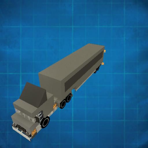 GRAY TRACTOR WITH SEMI TRAILER