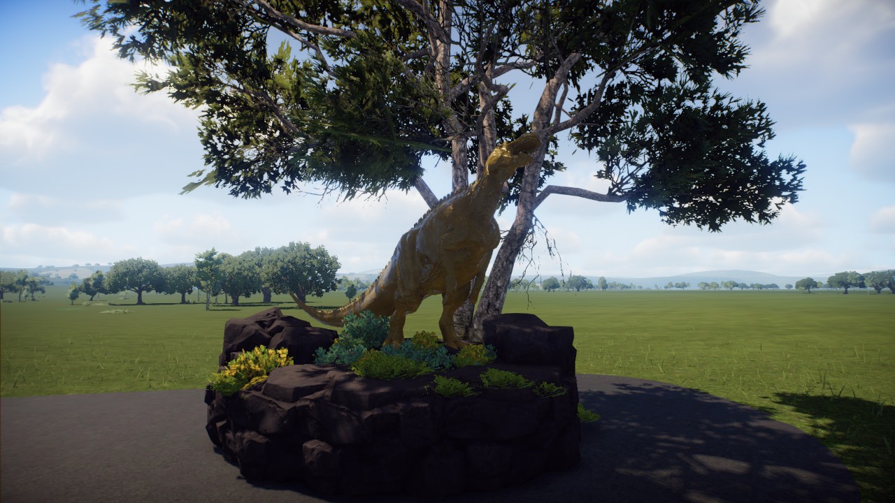 EDMONTOSAURUS NATURAL STATUE