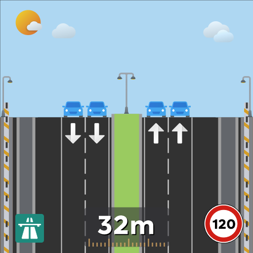 Highway 4Lane 2+2 Decorated preview