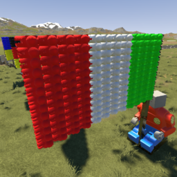 Realistic Italian Flag
