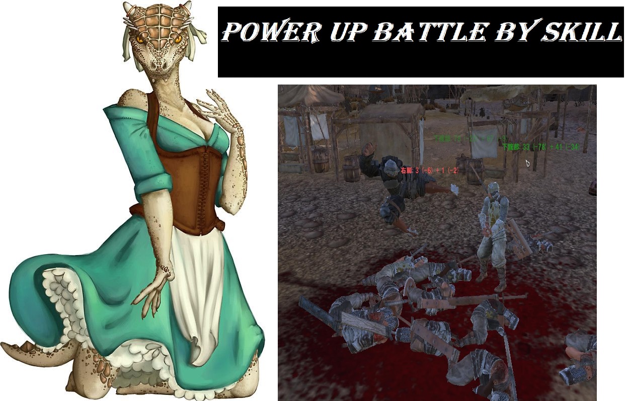Argonians + Power up battle by skill patch