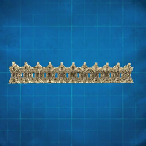 long section of decorative medieval wall