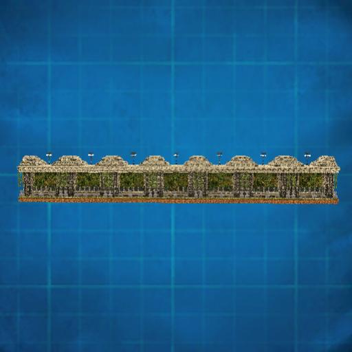 long victorian estate wall section