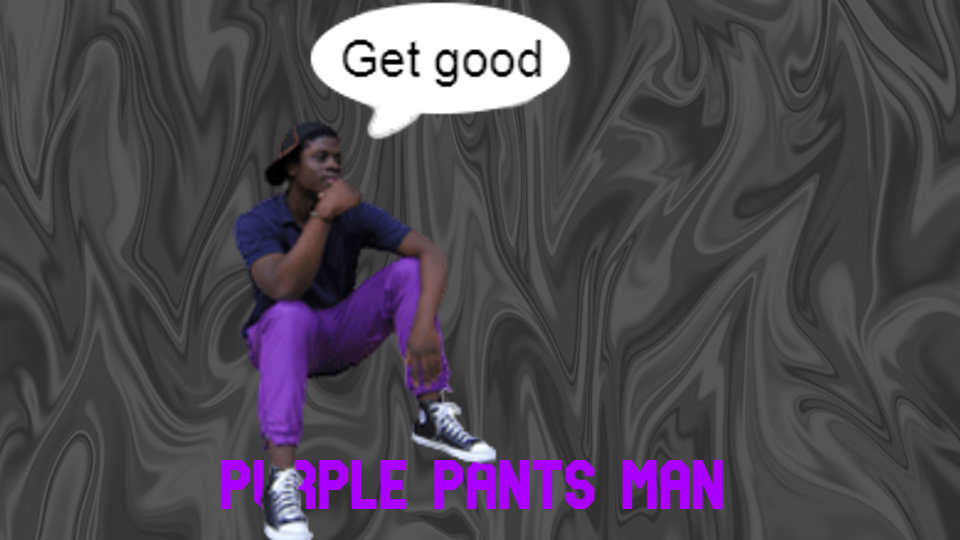 Super Purple Pants Man
