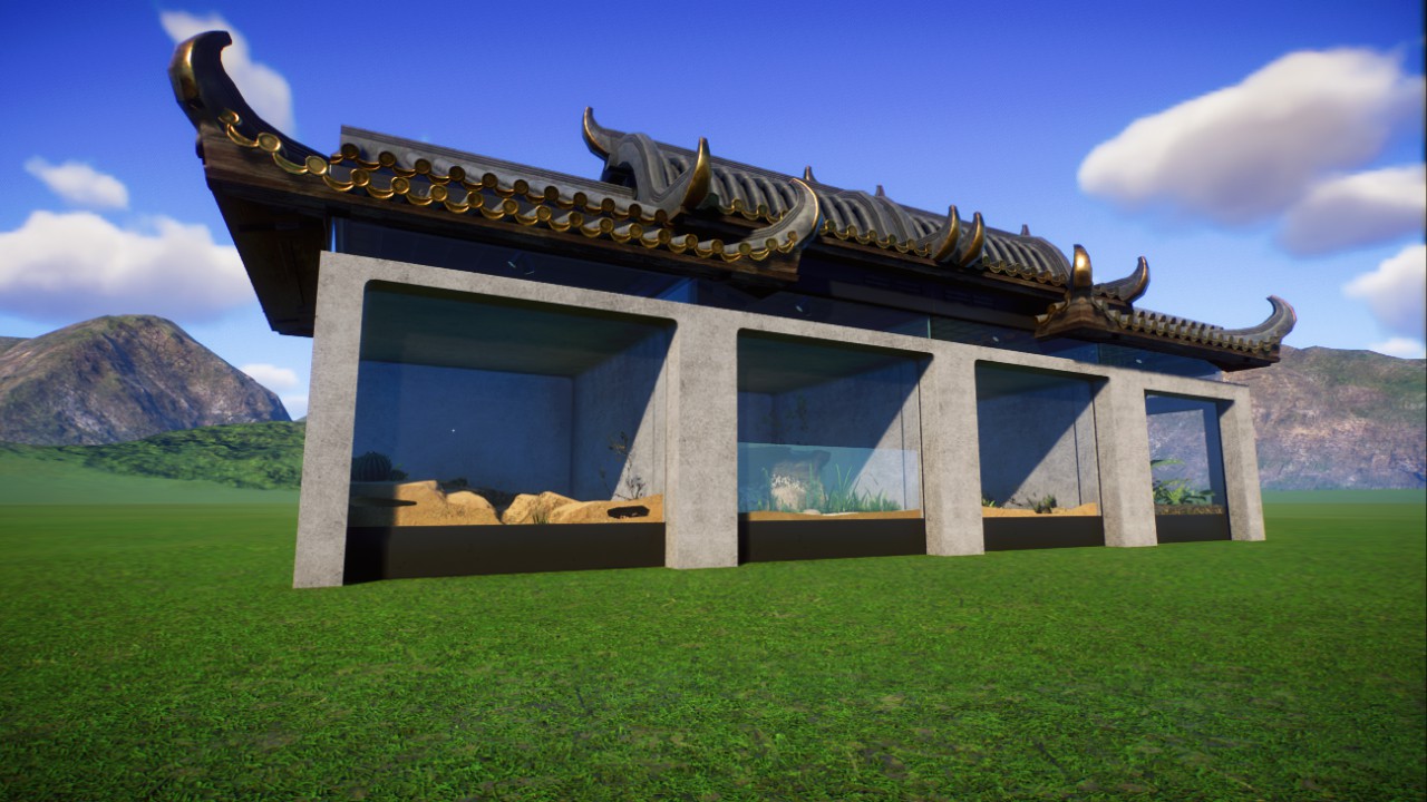Asian Style Wall exhibit.