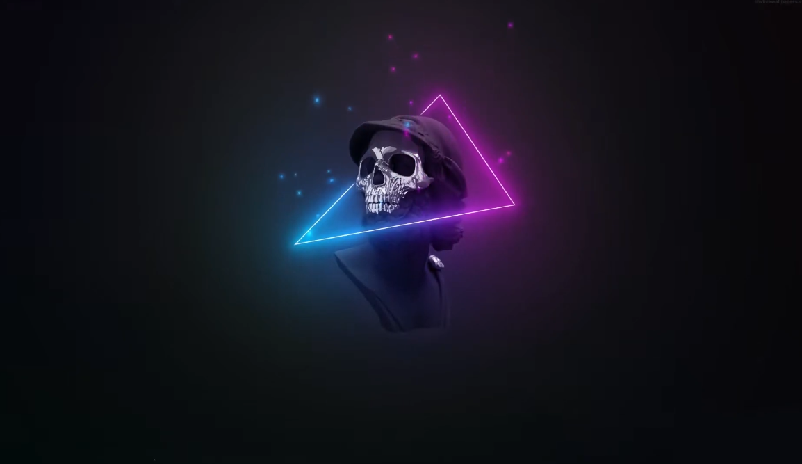 Neon Embers Skull