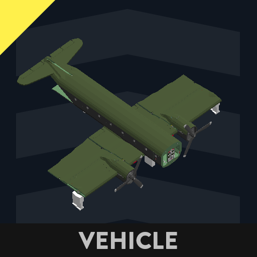 Dinosaur Maxibranta Military Paratrooper Transport Plane Fuselage