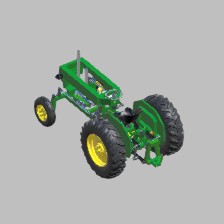 Old John Deere with pulling hitch