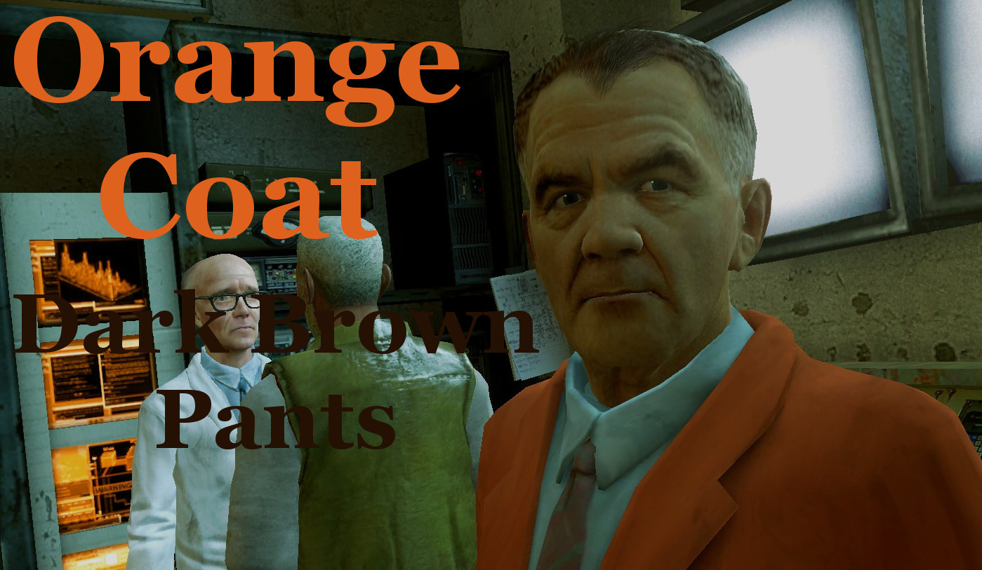 Orange Coat & Dark Brown Pants Dr. Magnusson