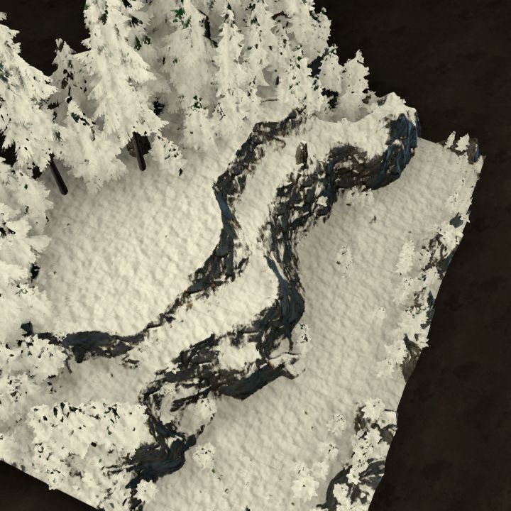 Mountain Path in the Snow