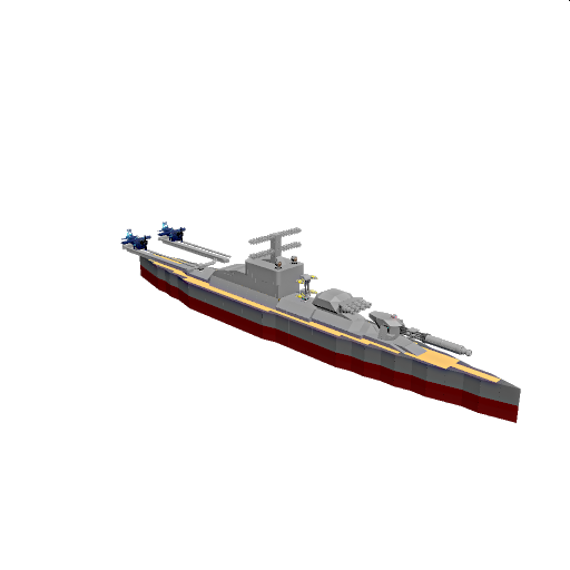 battleship with rail gun and nav bombers