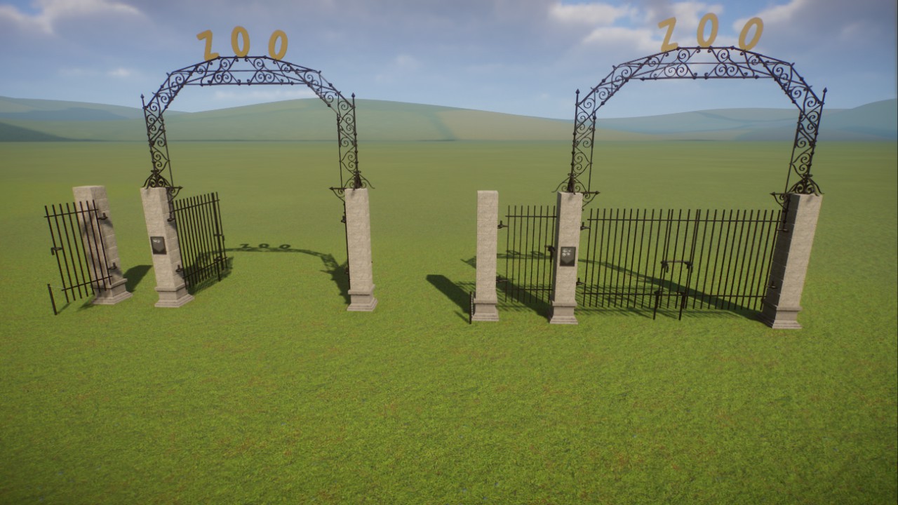 Classic Zoo Entrance Gate preview