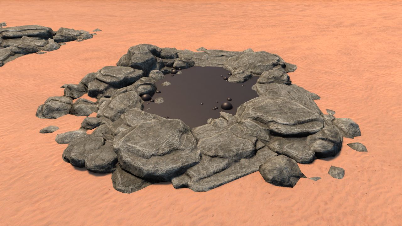Plain tar pit
