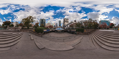 Robson Square Stairs and Rink, Vancouver